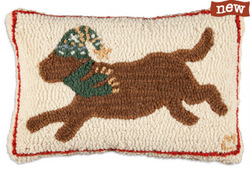 labrador christmas pillow